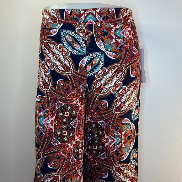 JULES & LEOPOLD Women's Colorful Rayon Cropped Pants - Size Small - NWT - Picture 2 of 5